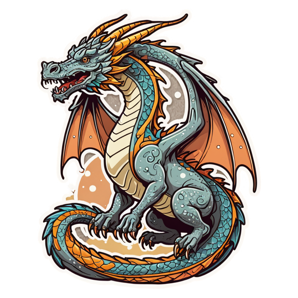 Star Dragon (retro) — dragon stickers