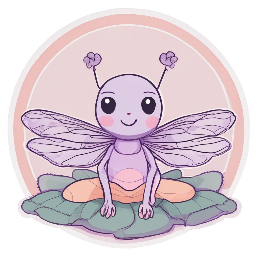 Dragonfly Yoga Pose — insects stickers