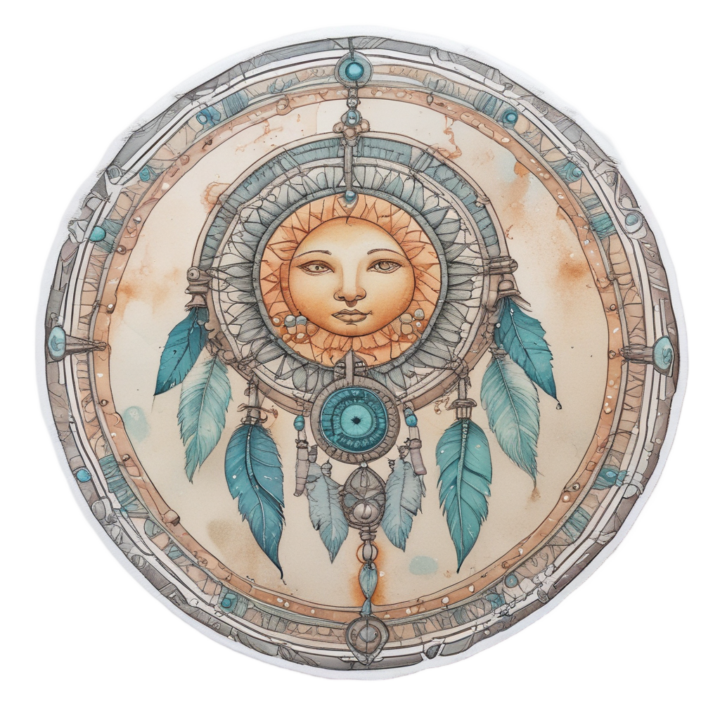 Dreamcatcher Sun Beam — boho nursery stickers
