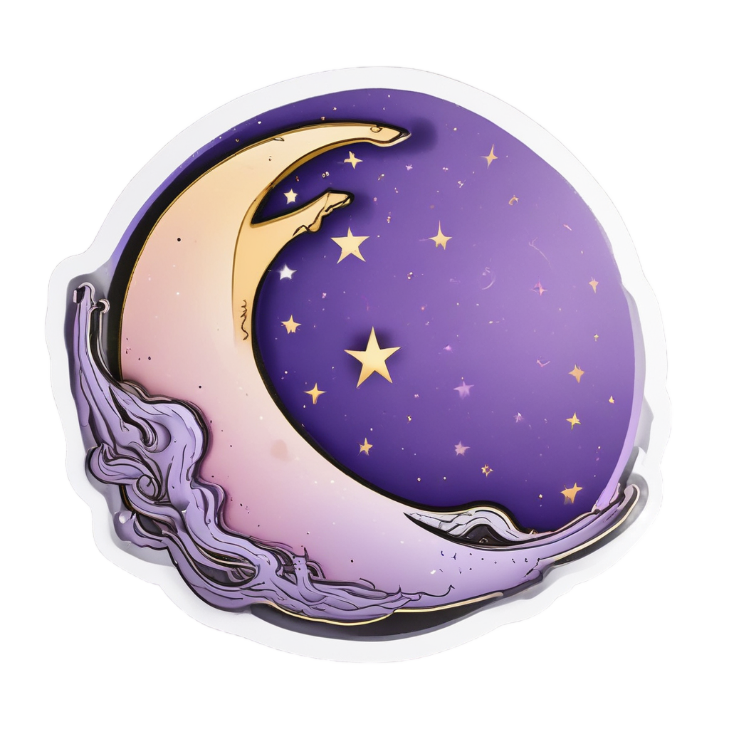 Dreamy Crescent Sleep — celestial nursery stickers