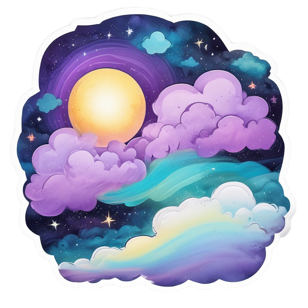 Dreamy Nebula Night — celestial nursery stickers