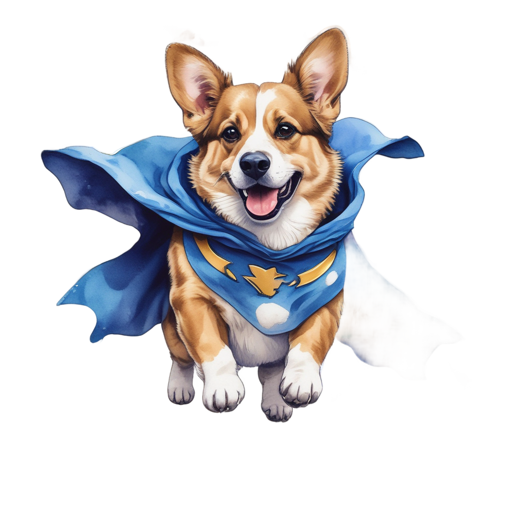 Dressed as a Superhero — dogs stickers