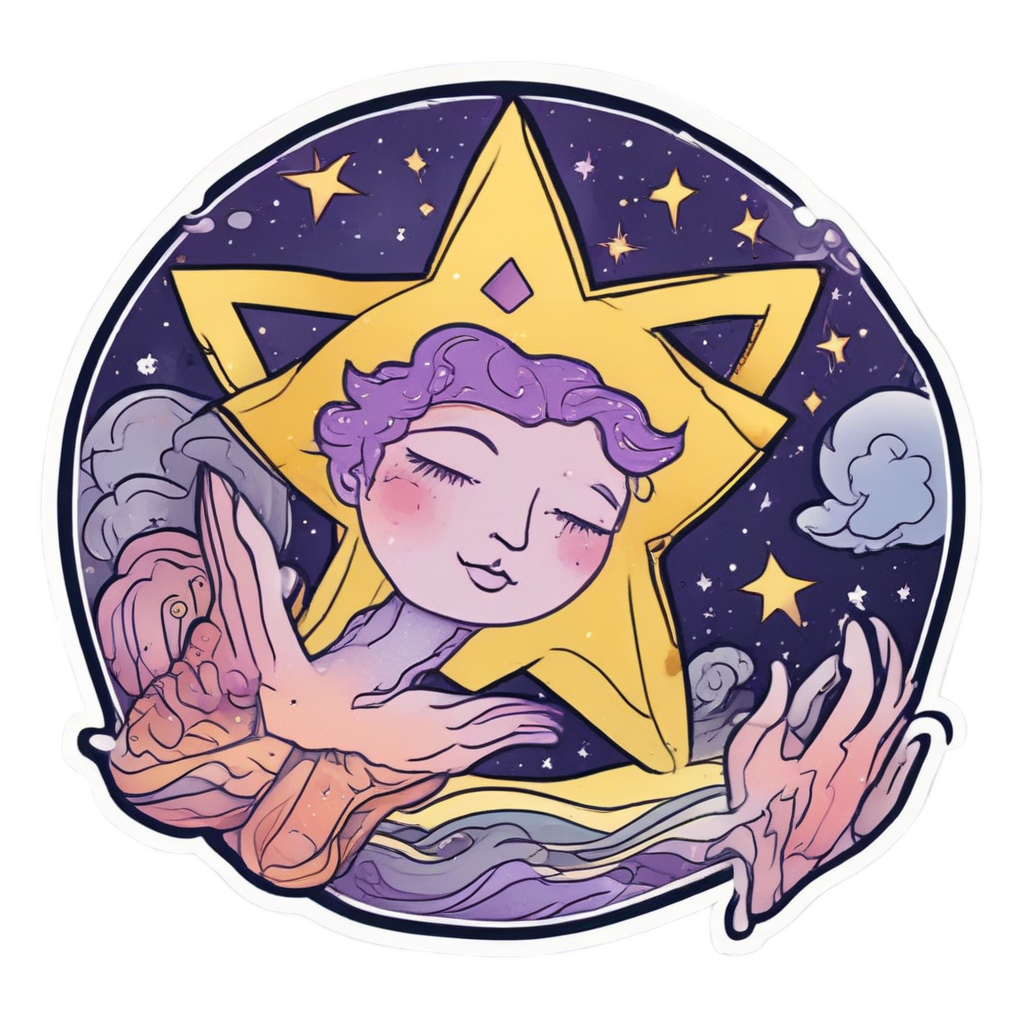 Drifting Cosmic Dreamer — celestial nursery stickers