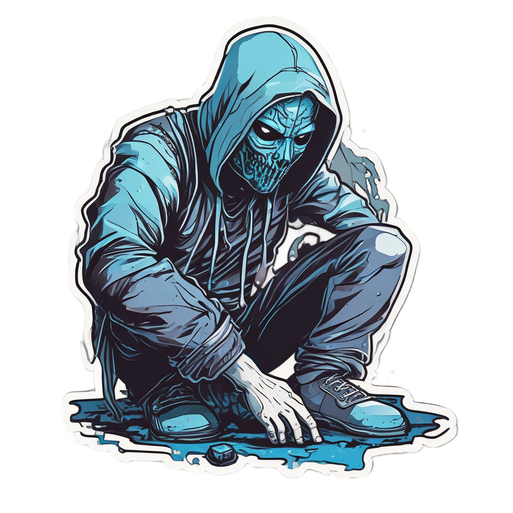Dripping Neon Tears — horror stickers
