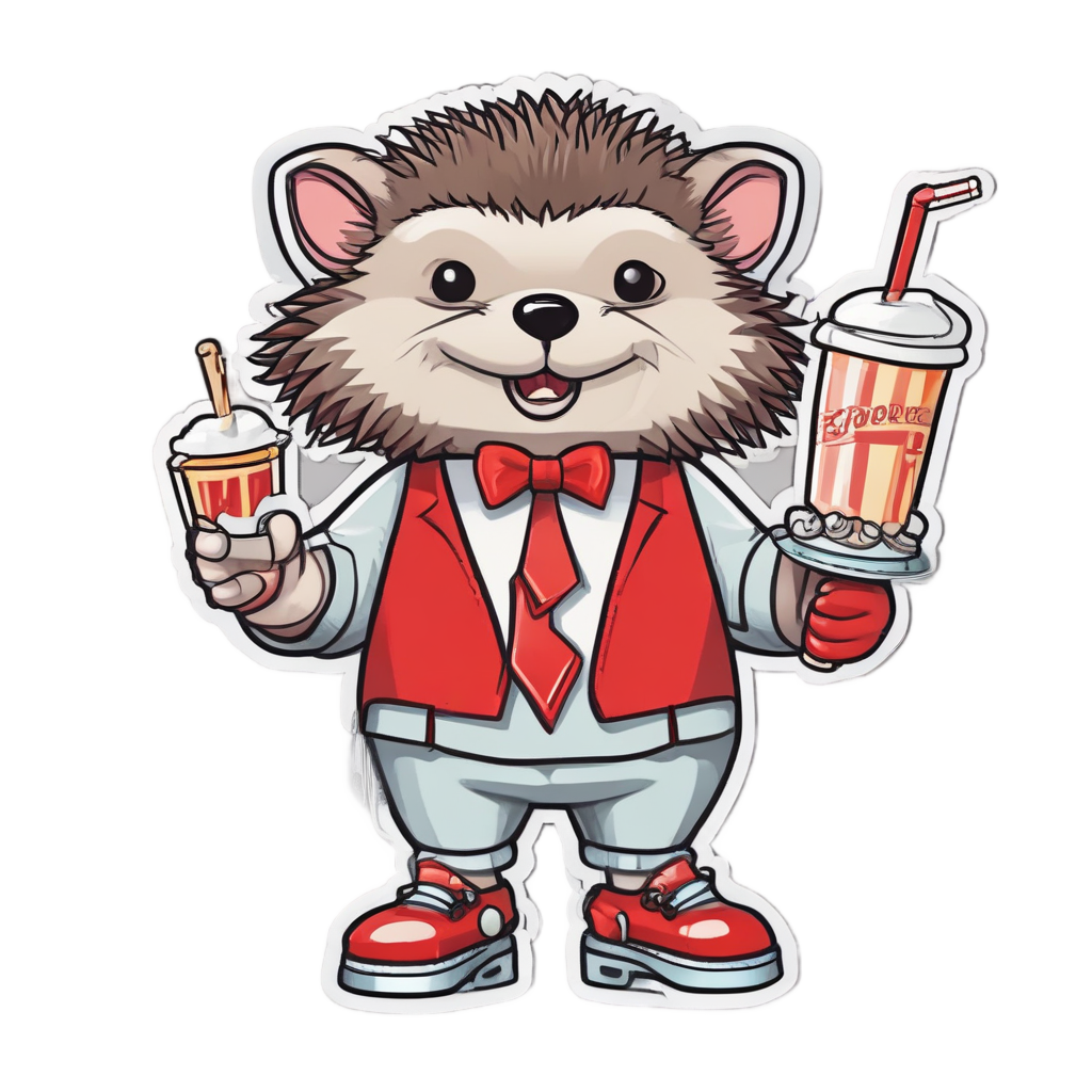 Drive-In Diner Waitress — woodland nursery stickers