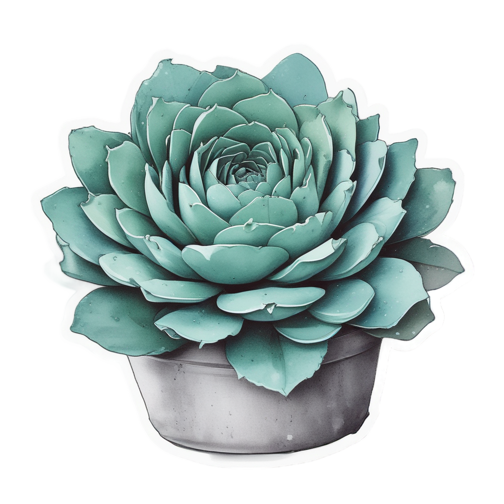 Droopy Dewy Succulent — succulents stickers