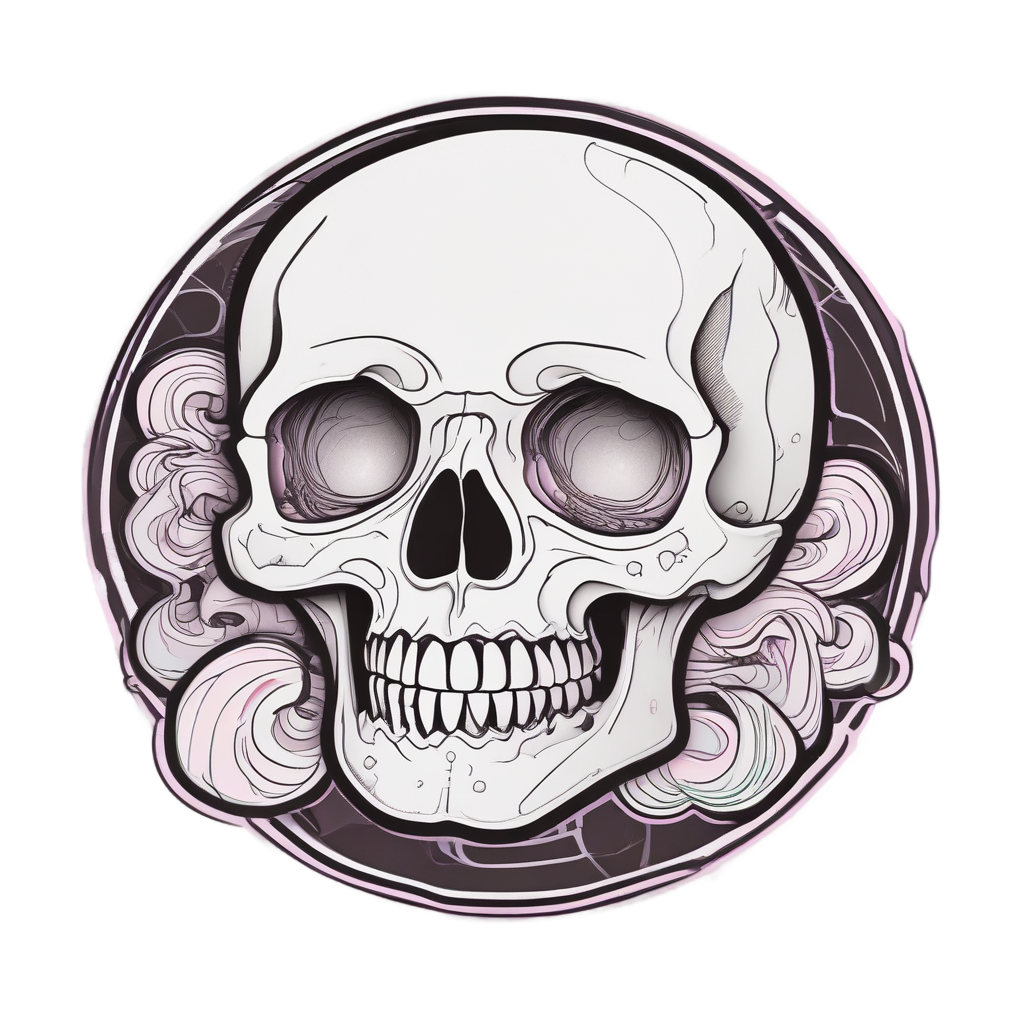 Drowsy Skull Candy Nap — minimal skull stickers