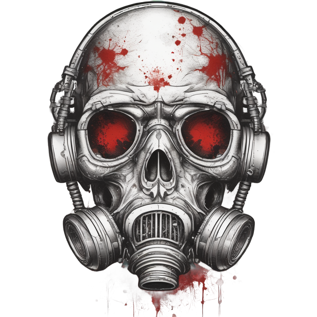 Dual Face Mask Skull — horror stickers
