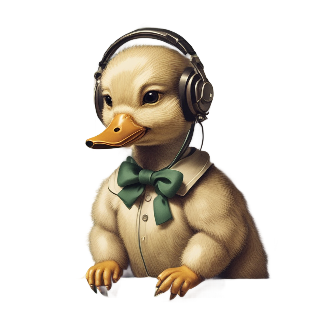 Duckling Telephone Operator — farm nursery stickers