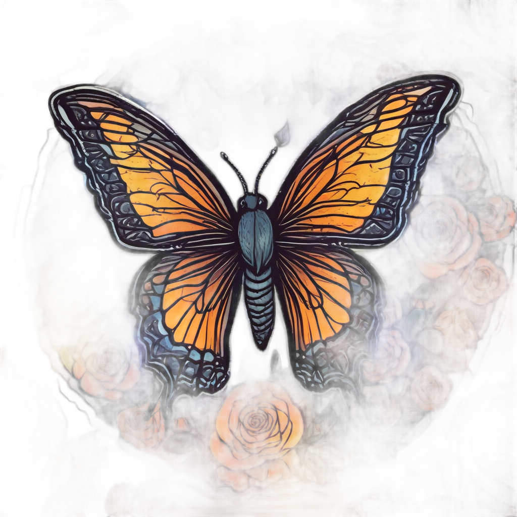 Dusk Moth Flight — gothic botanical stickers
