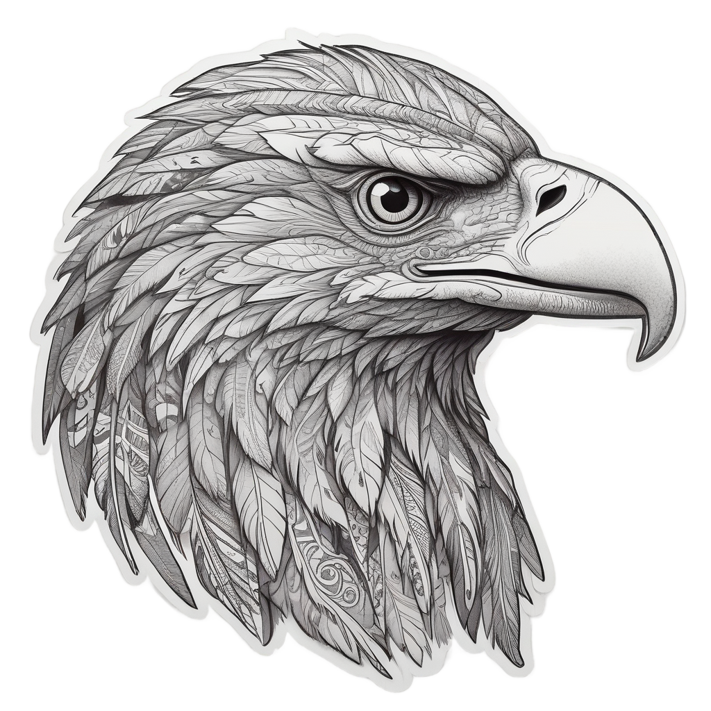Eagle Profile Portrait — birds stickers