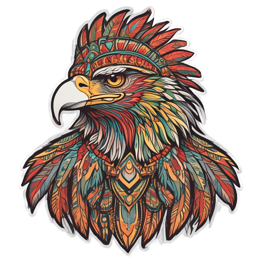 Eagle Warrior Tribal — birds stickers