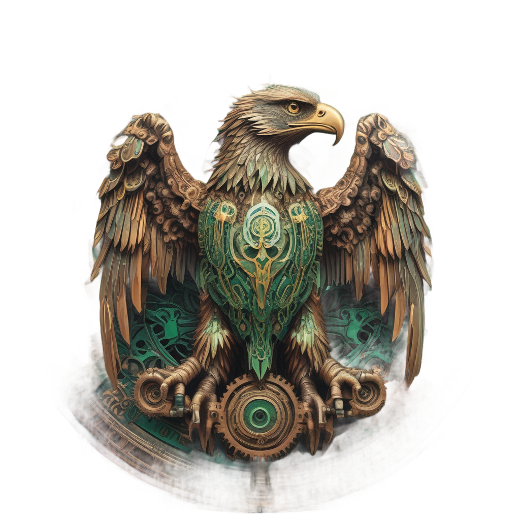 Eagle with Gears — birds stickers