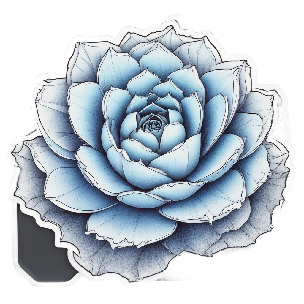 Echeveria Ice Crystal — succulents stickers