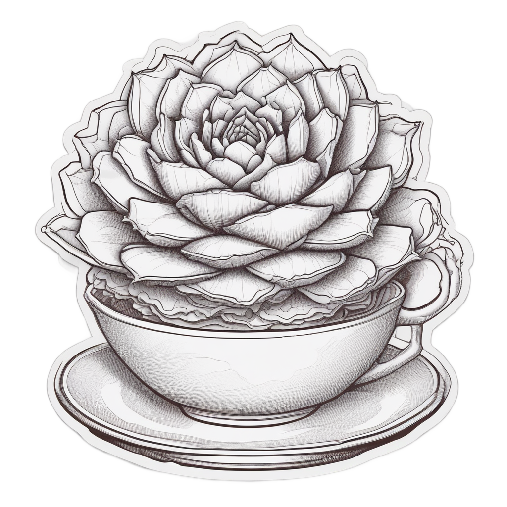 Echeveria Tea Time — succulents stickers