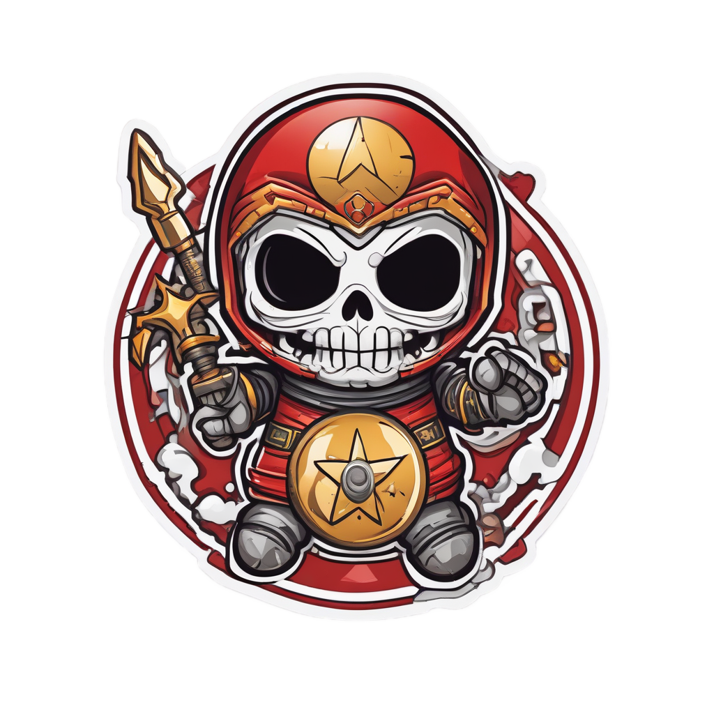 Eclipse Skull Ninja Star — mystical skull stickers
