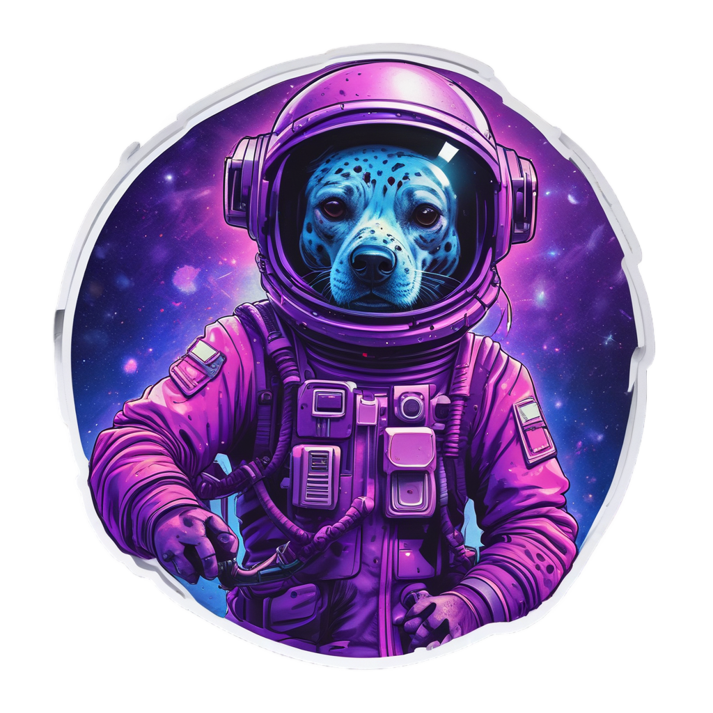 Electric Dalmatian Astronaut — dogs stickers