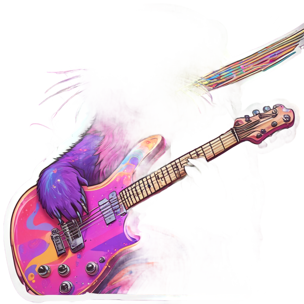 Electric Guitar Otter — music stickers