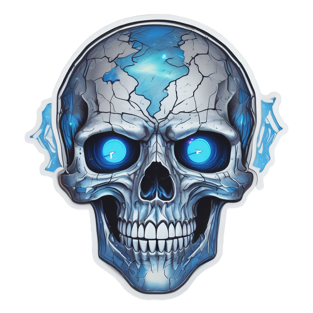 Electric Skull Bolt — gamer stickers