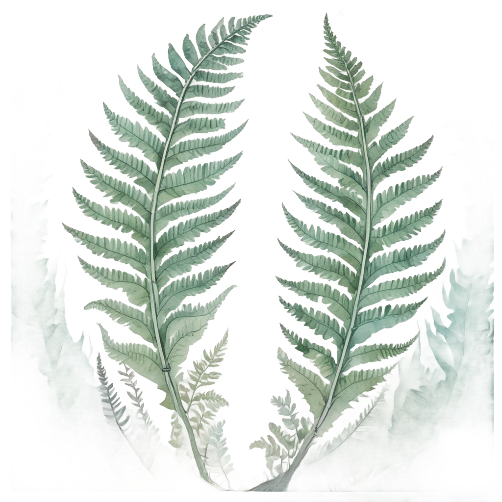 Elegant Fern Dance Duo — forest floor stickers