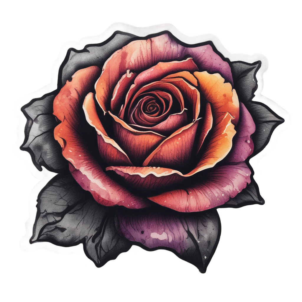 Ember in the Dark — gothic botanical stickers