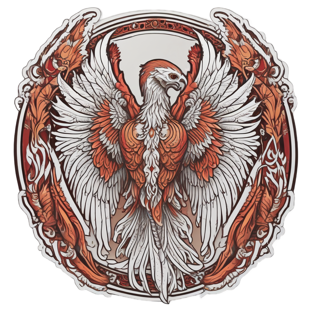 Ember Phoenix Calavera — sugar skull stickers