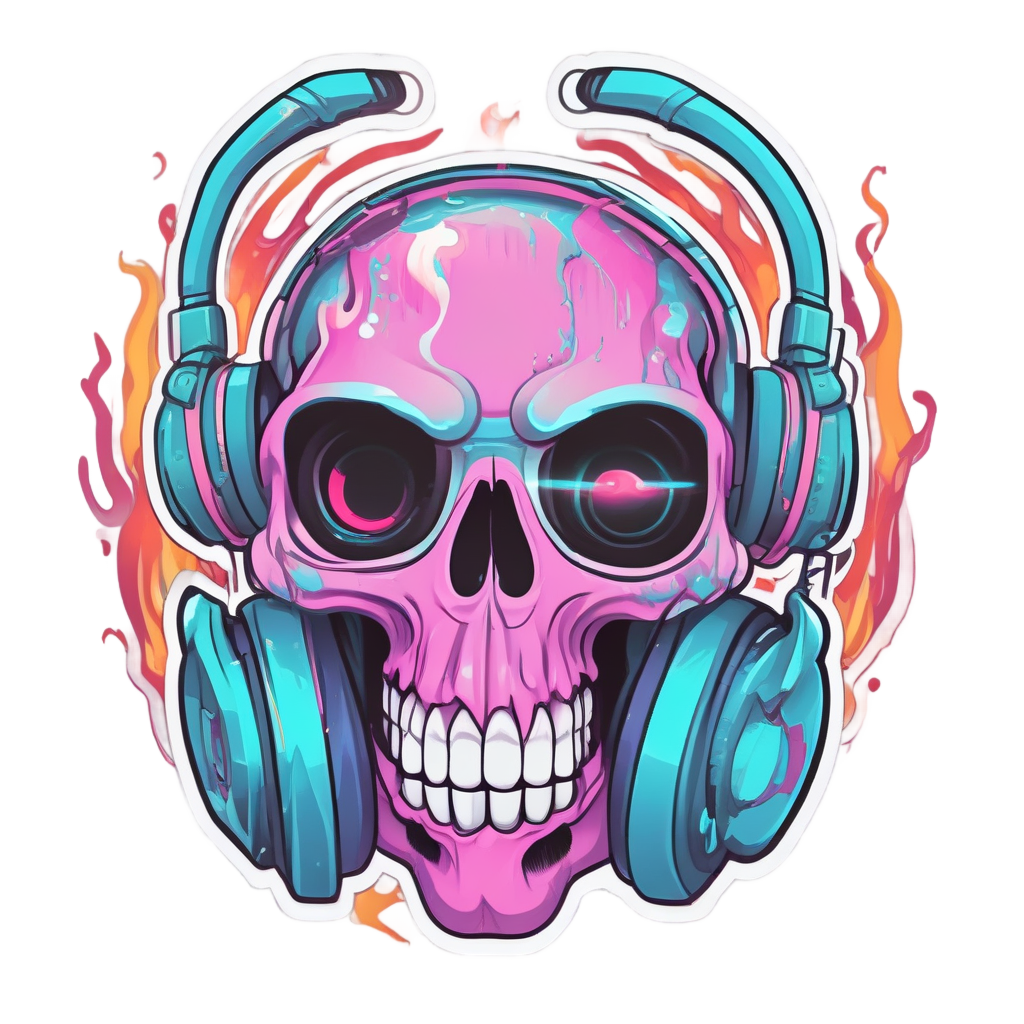 Ember Skull Gamer — gamer stickers