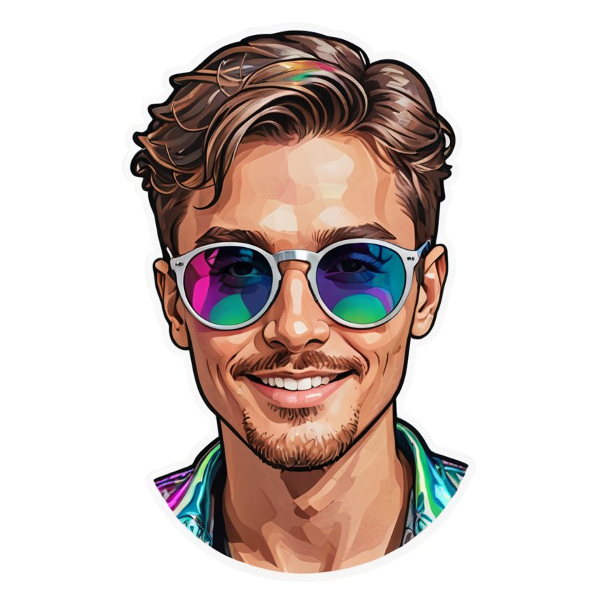 Cool Shades (holographic) — emoji stickers