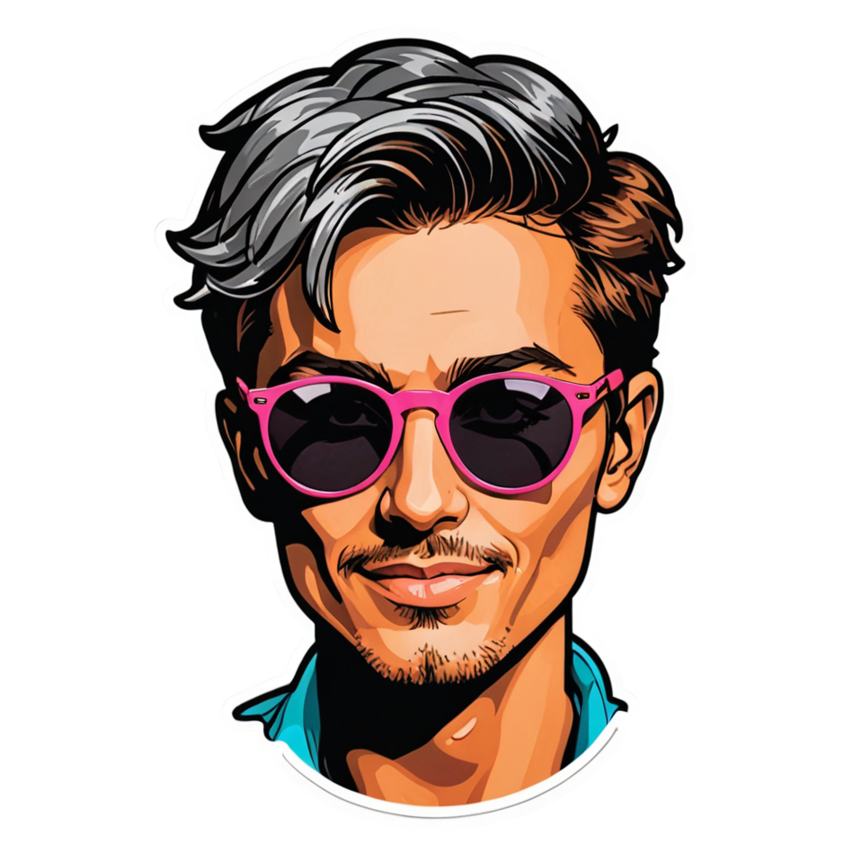 Cool Shades (neon) — emoji stickers