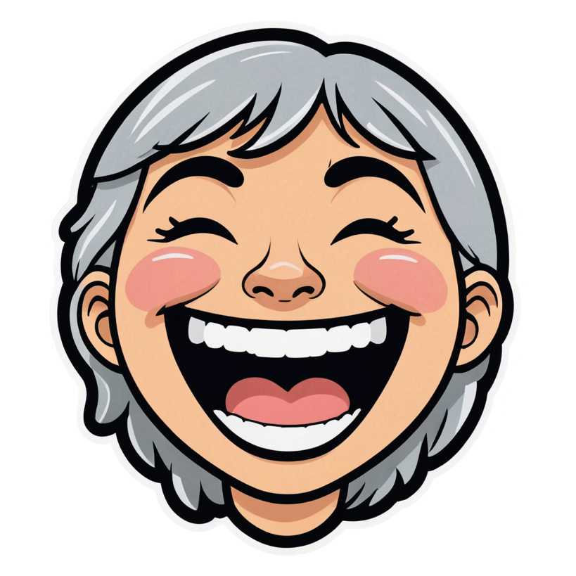 Crying Laughing (papercut) — emoji stickers