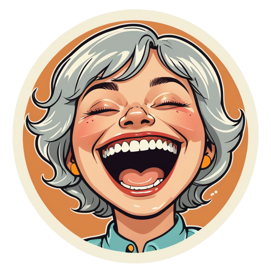 Crying Laughing (retro) — emoji stickers