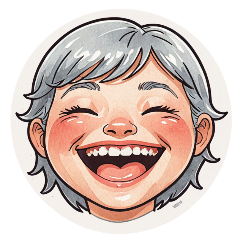 Crying Laughing (watercolor) — emoji stickers