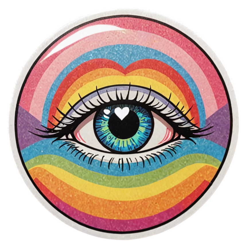 Heart Eyes (holographic) — emoji stickers