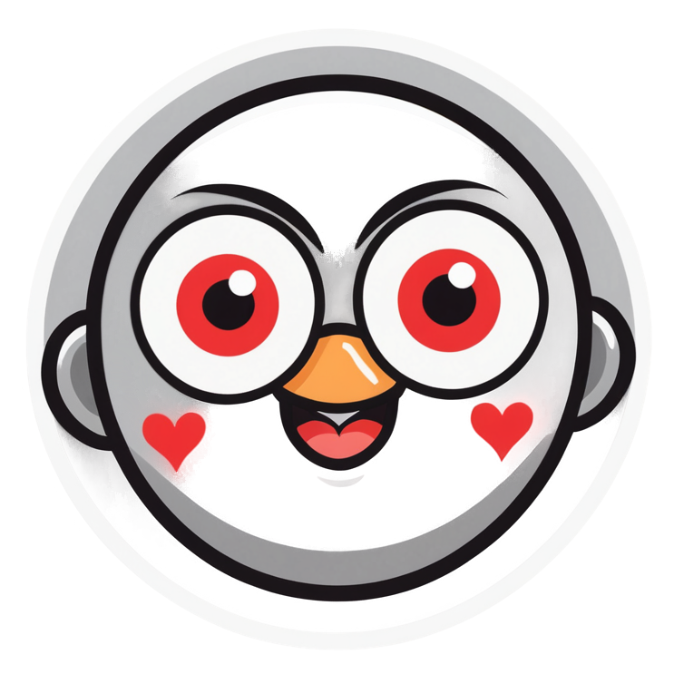 Heart Eyes (lineart) — emoji stickers