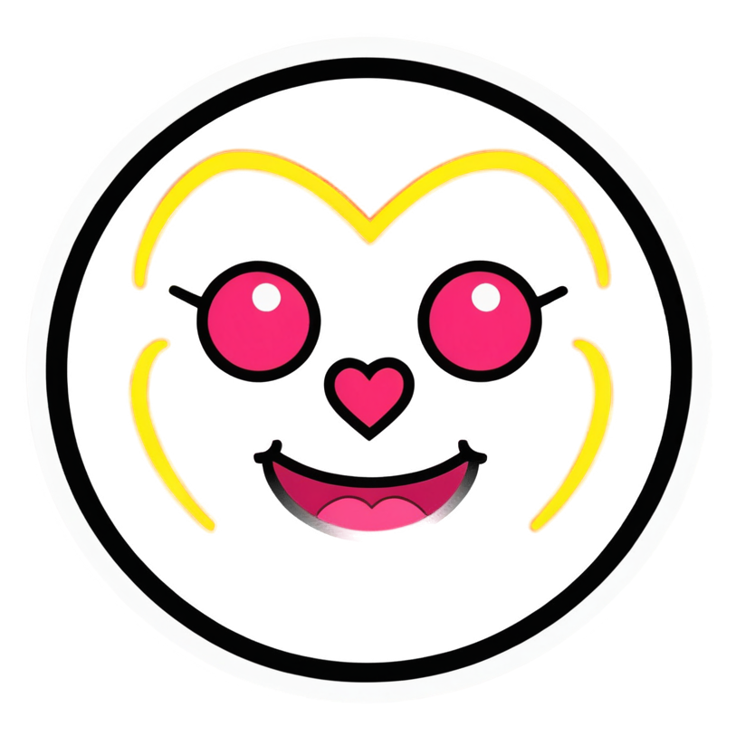 Heart Eyes (neon) — emoji stickers