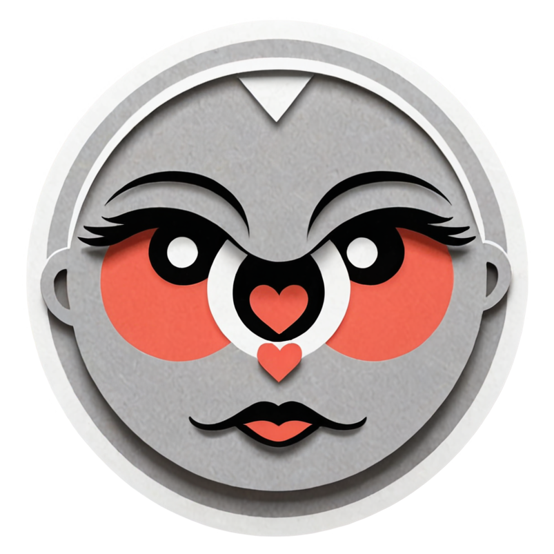 Heart Eyes (papercut) — emoji stickers