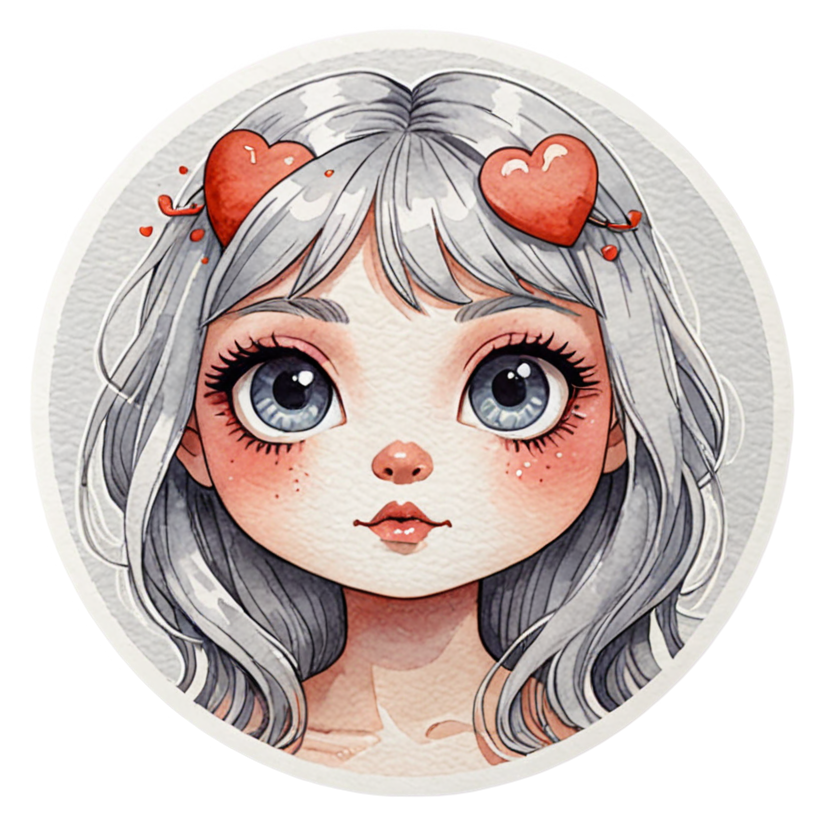Heart Eyes (watercolor) — emoji stickers