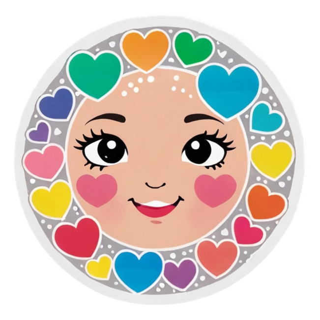 Blushing Love (holographic) — emoji stickers