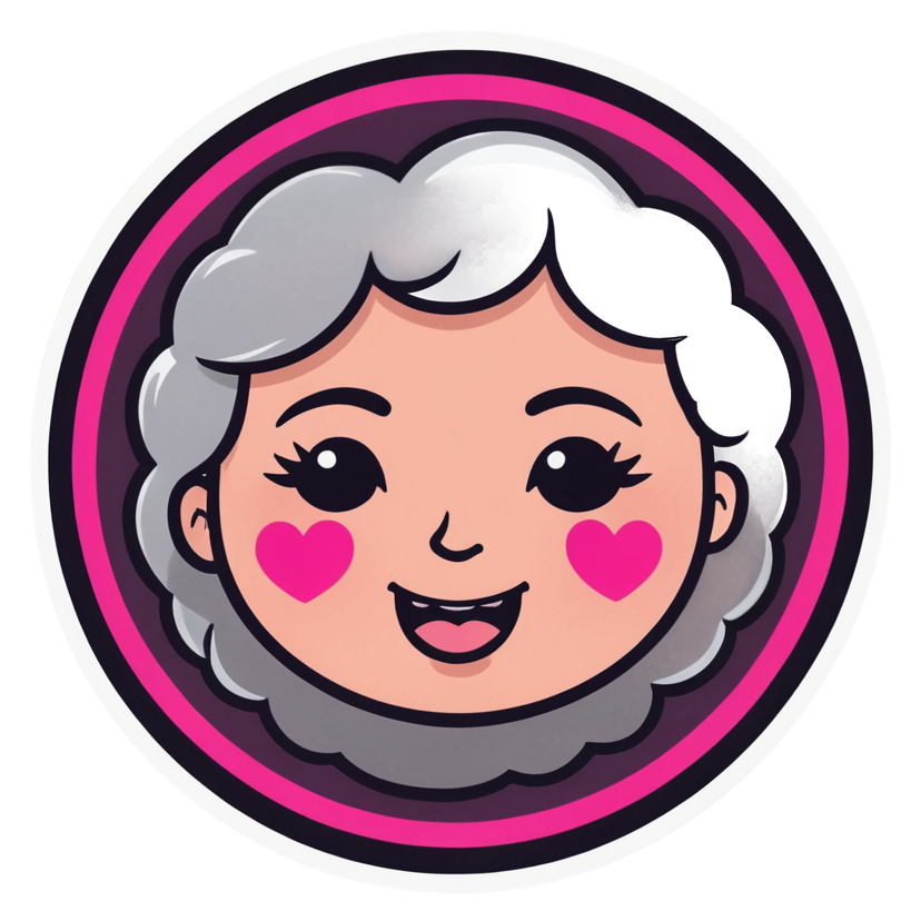 Blushing Love (neon) — emoji stickers