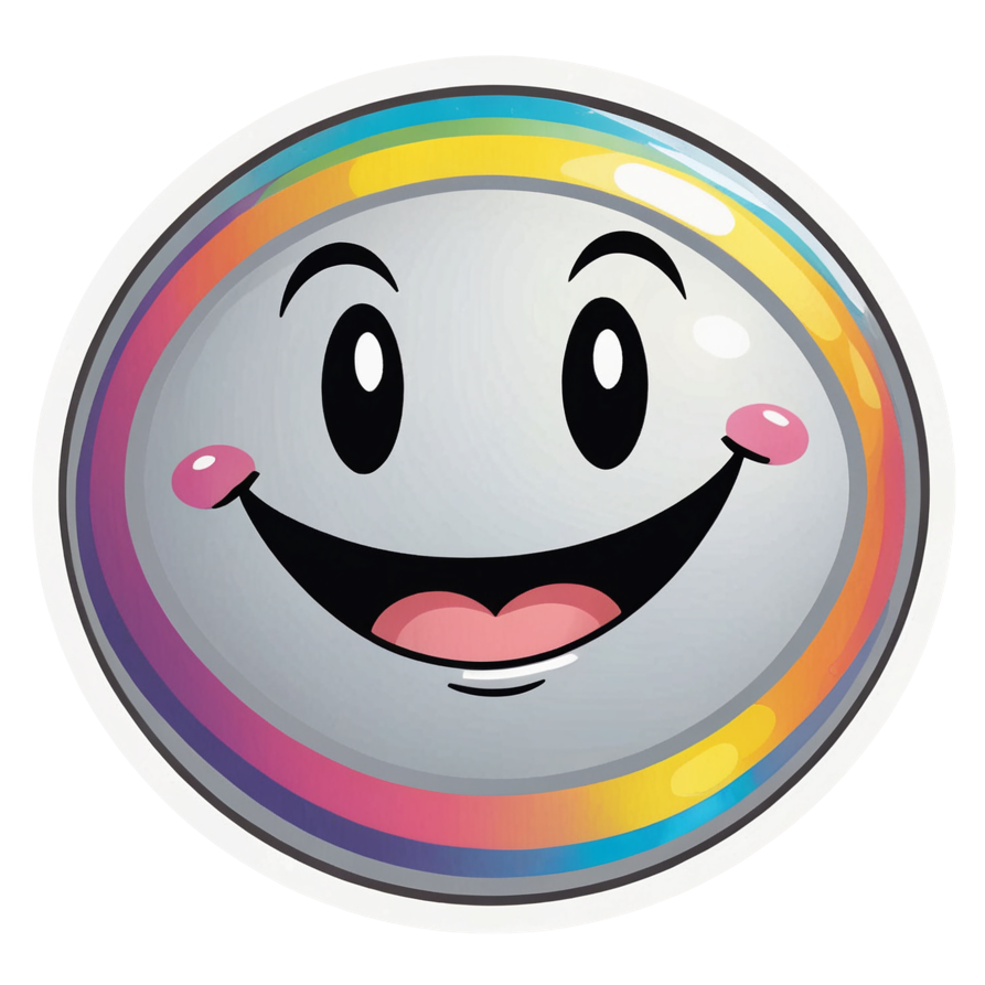 Mega Happy (holographic) — emoji stickers