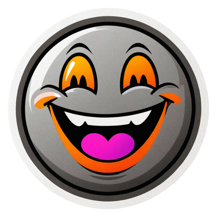 Mega Happy (neon) — emoji stickers
