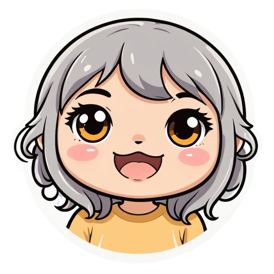 Melting Smile (kawaii) — kawaii stickers