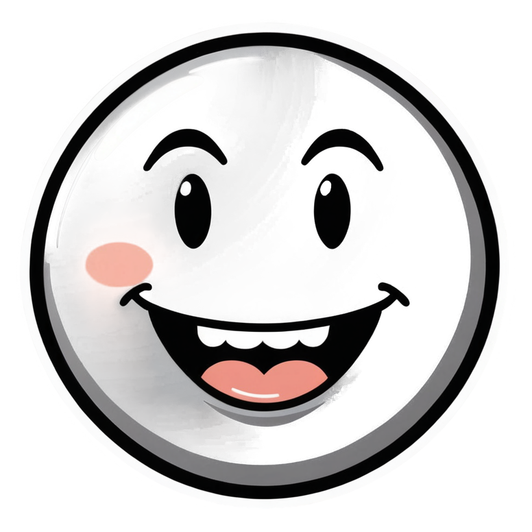 Melting Smile (lineart) — emoji stickers
