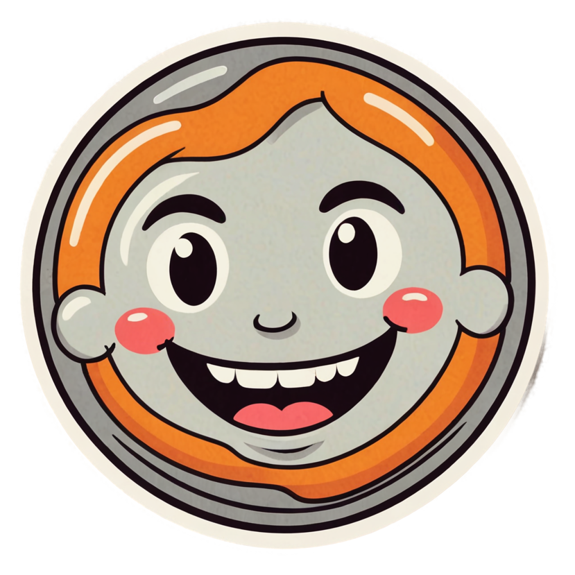 Melting Smile (retro) — emoji stickers
