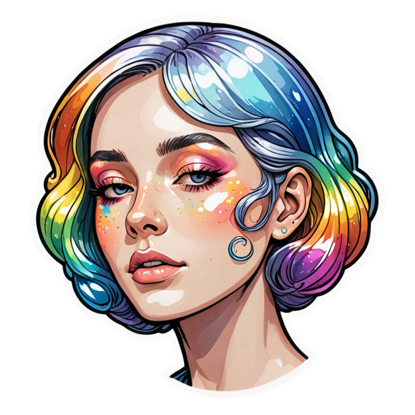 Sleepy Face (holographic) — emoji stickers