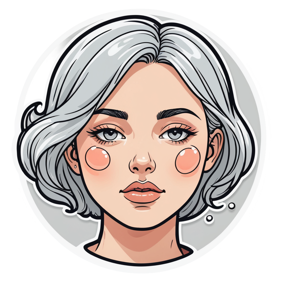 Sleepy Face (lineart) — emoji stickers