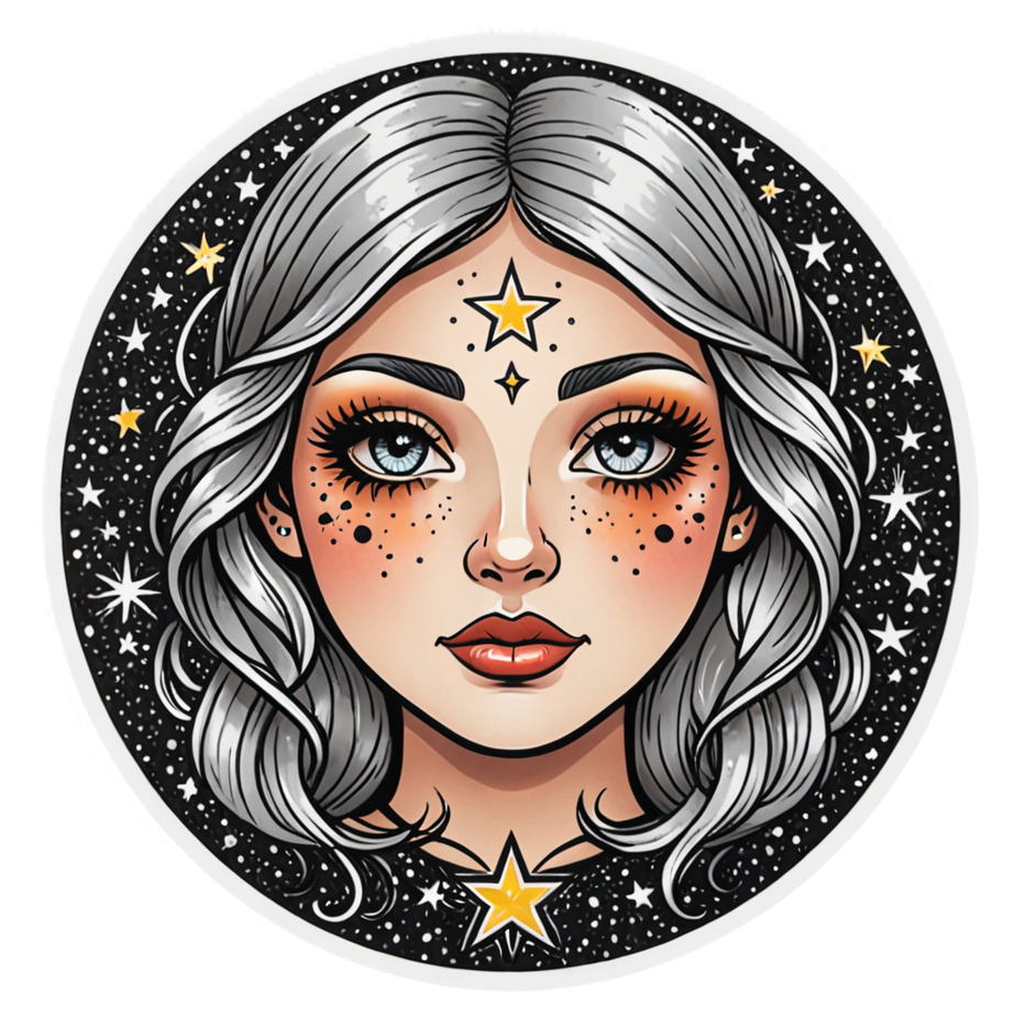 Sparkle Face (tattoo) — emoji stickers