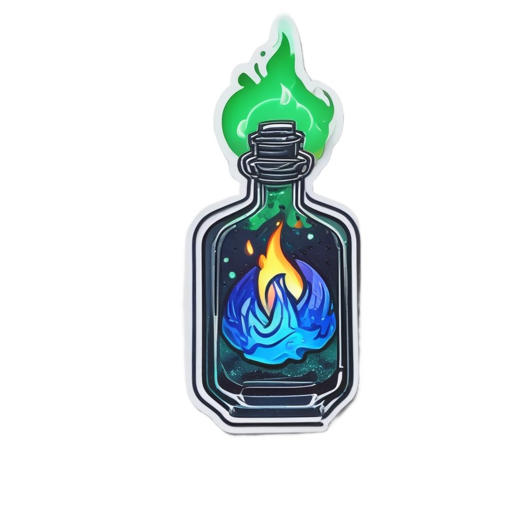 Eternal Flame Vial — biohazard stickers