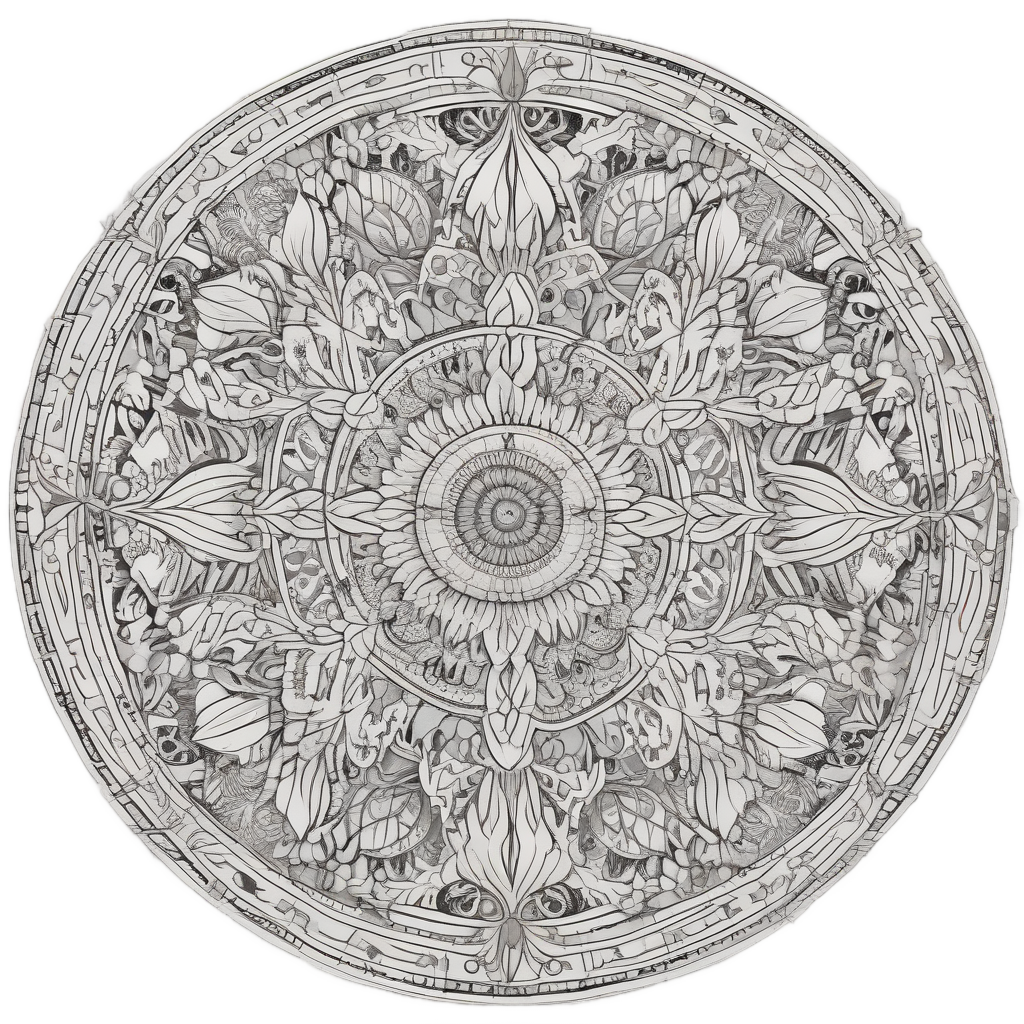 Eucalyptus Mandala — line botanical stickers