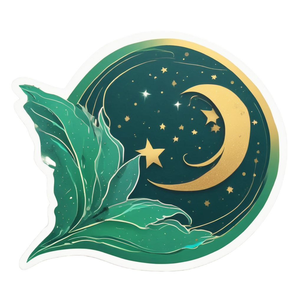 Eucalyptus Shooting Star — line botanical stickers